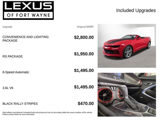 2017 Chevrolet Camaro 2LT 2LT