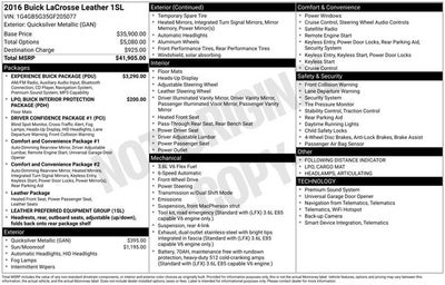 2016 Buick LaCrosse Leather Group