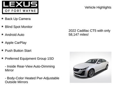 2022 Cadillac CT5 Premium Luxury