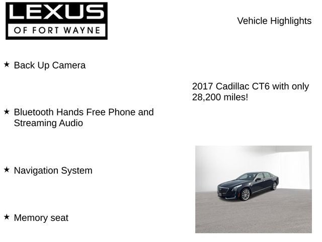 2017 Cadillac CT6 3.0L Twin Turbo Luxury