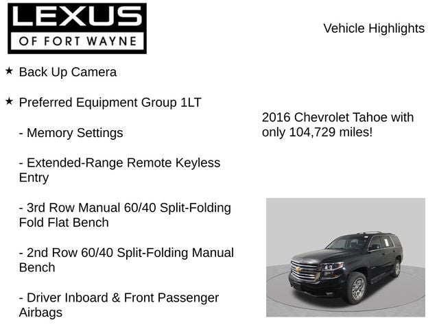 2016 Chevrolet Tahoe LT Z71