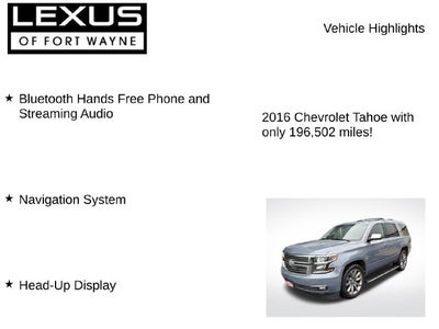 2016 Chevrolet Tahoe LTZ