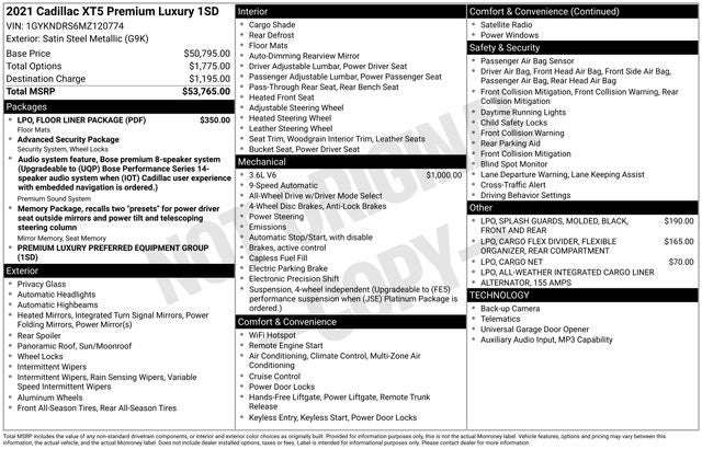 2021 Cadillac XT5 Premium Luxury