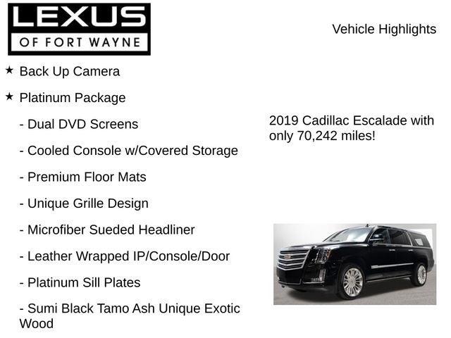 2019 Cadillac Escalade Platinum Edition