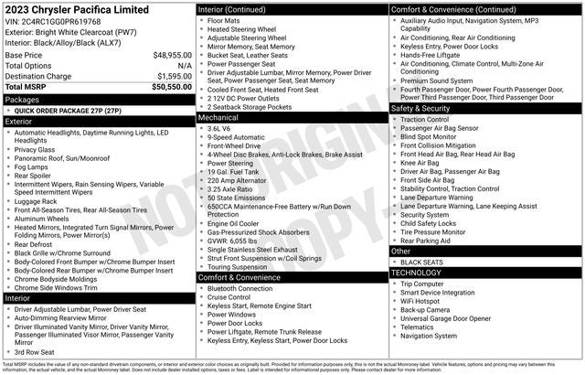 2023 Chrysler Pacifica Limited
