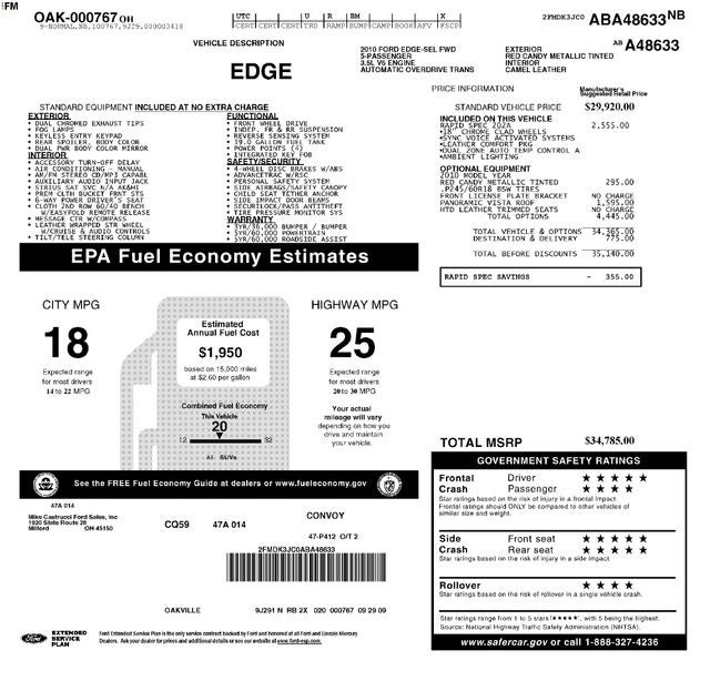 2010 Ford Edge SEL