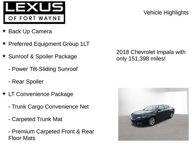 2018 Chevrolet Impala LT 1LT