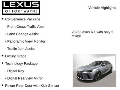2026 Lexus RX 350 Luxury