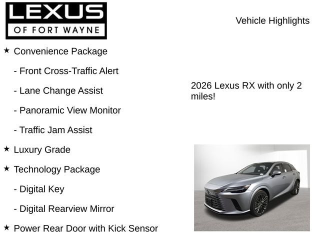 2026 Lexus RX 350 Luxury