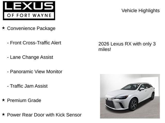 2026 Lexus RX PREMIUM