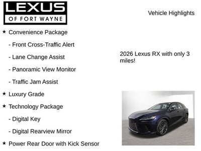 2026 Lexus RX LUXURY