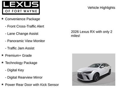 2026 Lexus RX PREMIUM PLUS