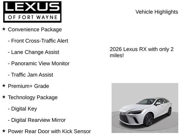 2026 Lexus RX PREMIUM PLUS