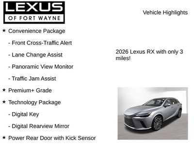 2026 Lexus RX PREMIUM PLUS