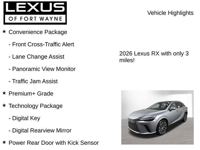 2026 Lexus RX PREMIUM PLUS
