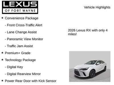 2026 Lexus RX PREMIUM PLUS