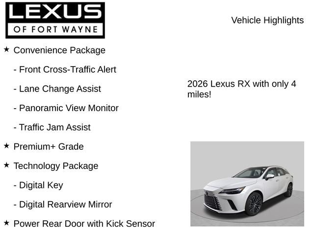 2026 Lexus RX PREMIUM PLUS