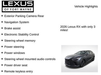 2026 Lexus RX PREMIUM
