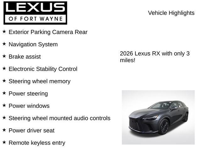 2026 Lexus RX PREMIUM