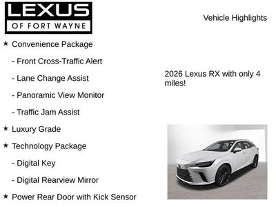 2026 Lexus RX 350 Luxury