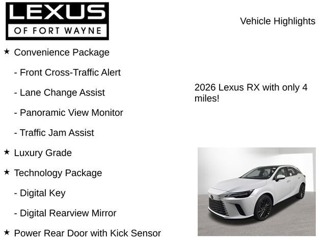 2026 Lexus RX 350 Luxury