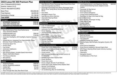 2023 Lexus RX 350 Premium Plus