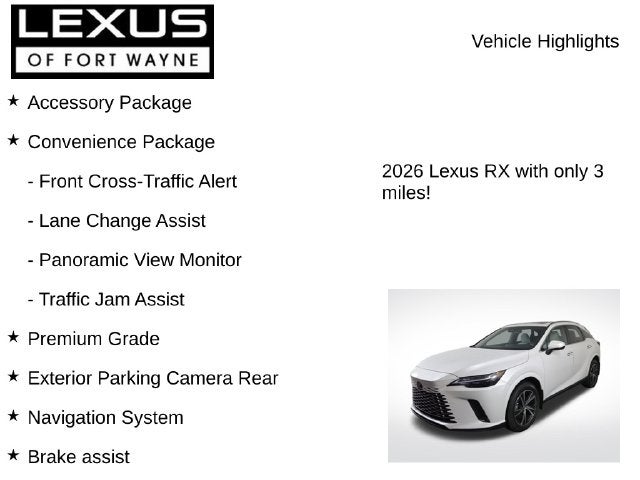 2026 Lexus RX PREMIUM