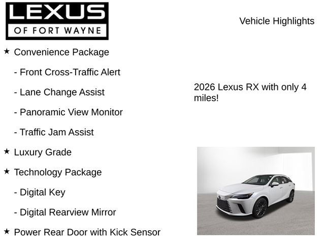 2026 Lexus RX LUXURY