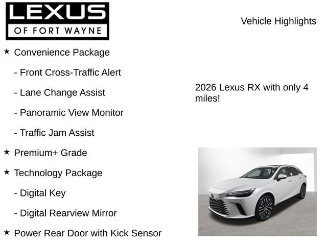 2026 Lexus RX 350 Premium+