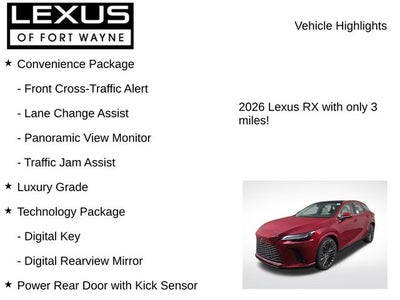 2026 Lexus RX LUXURY