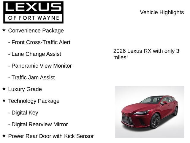 2026 Lexus RX LUXURY