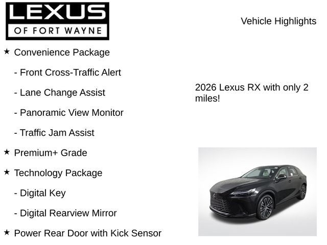 2026 Lexus RX PREMIUM PLUS