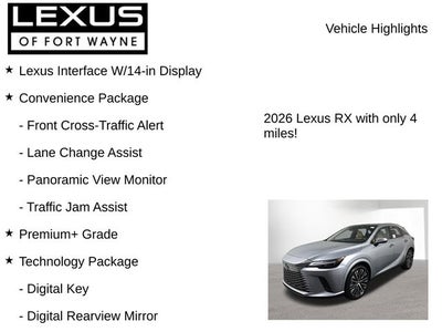 2026 Lexus RX PREMIUM PLUS