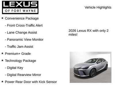 2026 Lexus RX PREMIUM PLUS