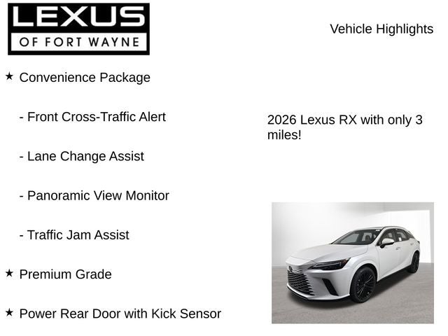 2026 Lexus RX PREMIUM