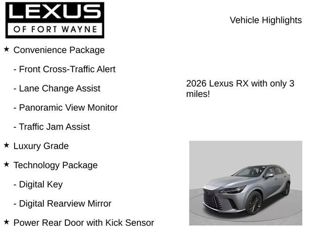 2026 Lexus RX LUXURY