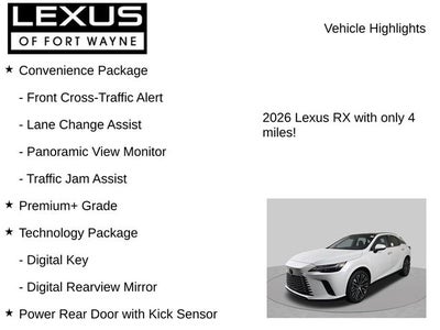 2026 Lexus RX PREMIUM PLUS