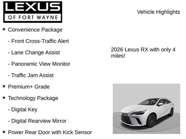 2026 Lexus RX PREMIUM PLUS