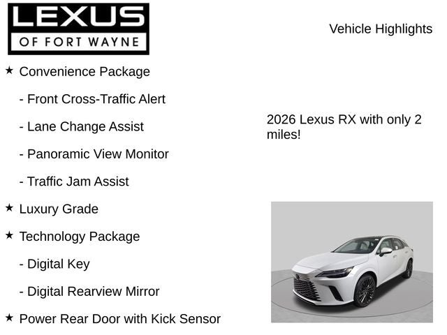 2026 Lexus RX LUXURY