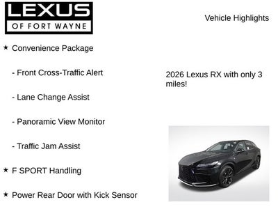 2026 Lexus RX F SPORT HANDLING AWD