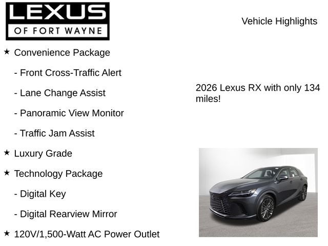 2026 Lexus RX 350h Luxury
