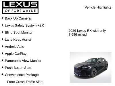 2026 Lexus RX PREMIUM