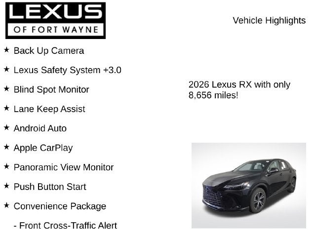2026 Lexus RX PREMIUM