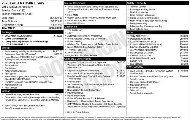 2023 Lexus RX LUXURY