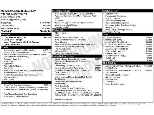 2023 Lexus RX LUXURY