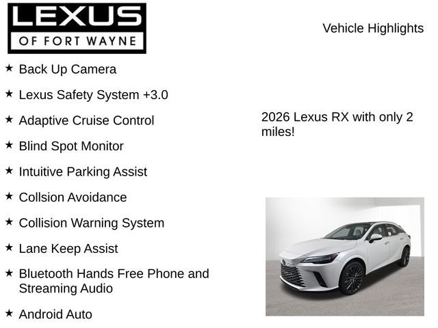 2026 Lexus RX LUXURY