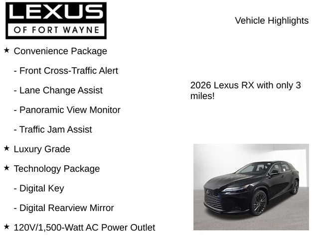 2026 Lexus RX LUXURY