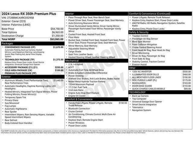2024 Lexus RX PREMIUM PLUS