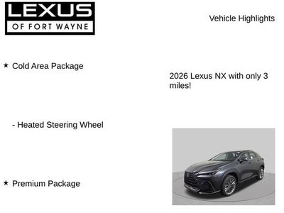 2026 Lexus NX 350 Premium
