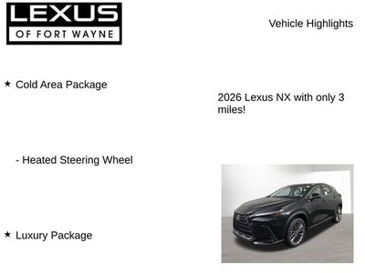2026 Lexus NX LUXURY AWD